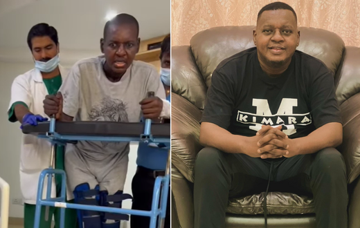 Prof Jay during and after treatment of kidney related issues