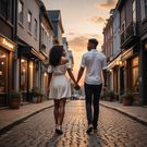 An Ai generated image of a young black couple (Hotpot.ai)