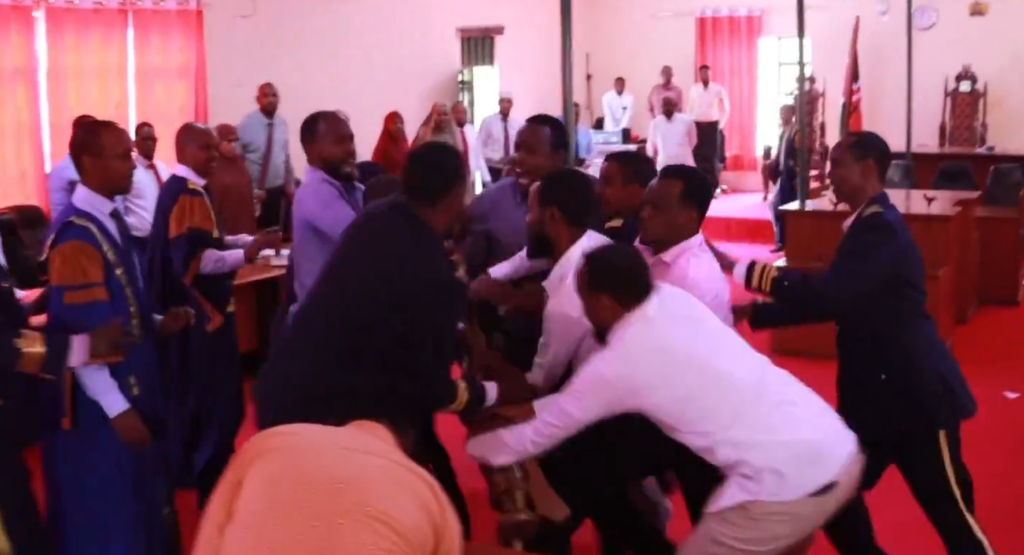Chaos erupts in Wajir County Assembly as MCAs clash over budget