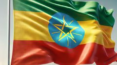 The Ethiopian flag