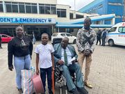 Nuru Okanga when he was discharged from hospital