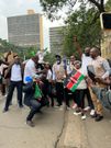 Journalists from different media houses marched through the streets in Nairobi on Wednesday to present their demands
