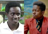 A side by side image of the young man in Pastor Nga'ng'a's church and activist Kasmuel McOure
