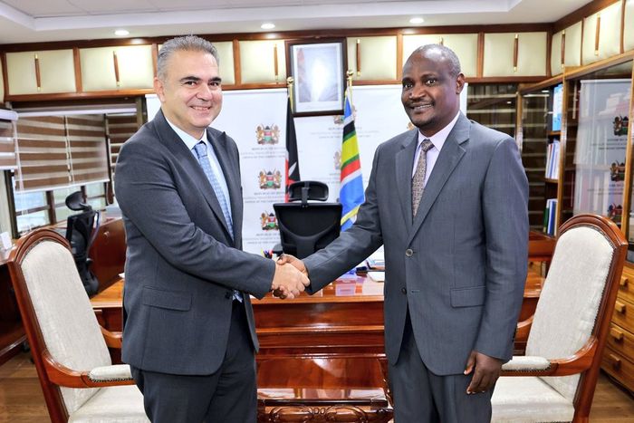 Treasury CS John Mbadi with IMF Representative in Kenya Selim Cakir on August 14, 2024