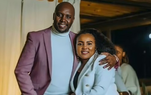 Dennis Okari with his wife Joy Naomi
