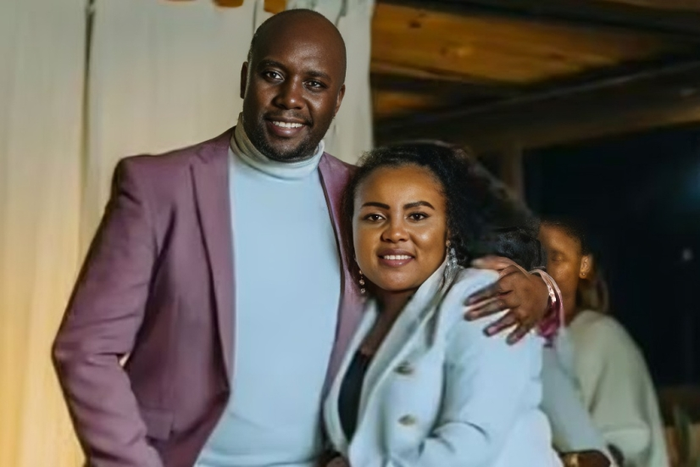 Dennis Okari with his wife Joy Naomi