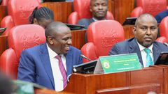 National Assembly Majority Leader Kimani Ichungwah an Suna East MP Junet Mohamed