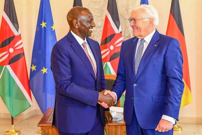 President William Ruto with German President Frank-Walter Steinmeier