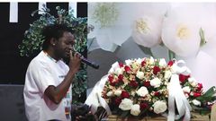Singer Bahati paying tribute to Mr Seed's mum during her memorial service on September 12, 2024