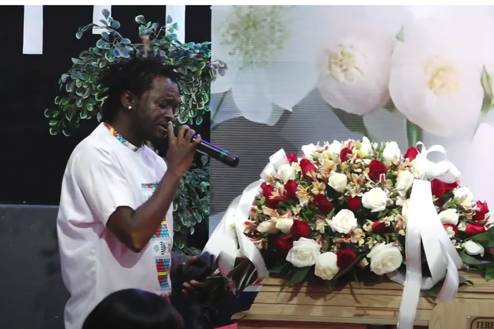 Singer Bahati paying tribute to Mr Seed's mum during her memorial service on September 12, 2024