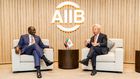 President William Ruto speaks with AIIB President and Board of Directors Chairman Jin Liqun