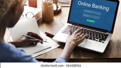 Online payment internet banking concept