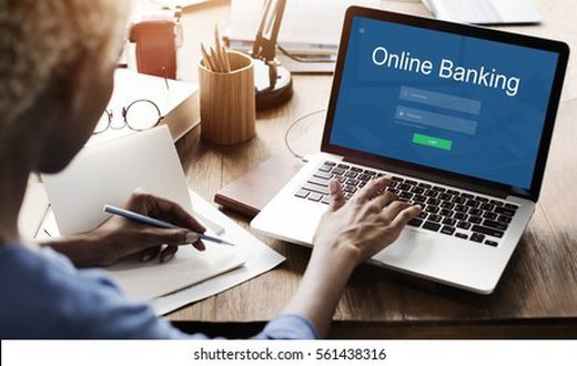 Online payment internet banking concept