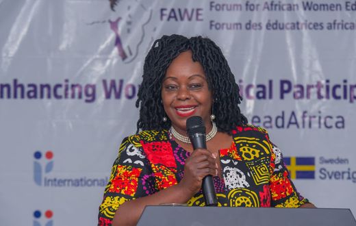 Suba North MP Milly Odhiambo speaking during a Women mentorship workshop on August 16, 2024