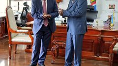 Former Treasury CS Njuguna Ndung'u hands over to new CS John Mbadi