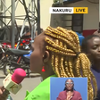 Catherine Wa Njeri, a K24 journalist who was shot in the thigh by anti-riot police during the June anti-government protests in Nakuru,