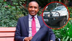 A collage of Morara Kebaso and a Toyota Prado