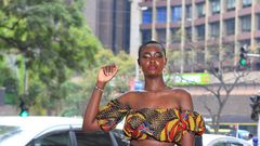 Kenyan street model, fashionista and musician Kaycee Mboya 'Lupita Nyar Kisumo'
