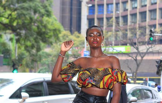 Kenyan street model, fashionista and musician Kaycee Mboya 'Lupita Nyar Kisumo'