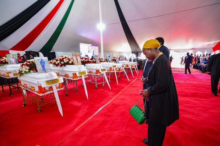 Funeral ceremony for 21 children who died in Hillside Endarasha Academy