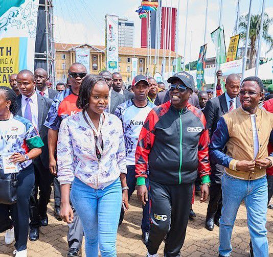 Ivy Chelimo in the company of the DP Rigathi Gachagua at a previous event