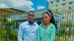 Content creator Nicholas Kioko with his wife Wambo Ashley ( Instagram)