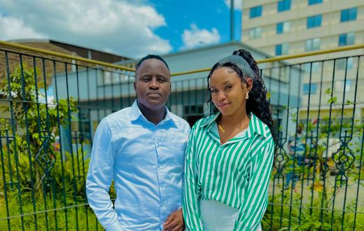 Content creator Nicholas Kioko with his wife Wambo Ashley ( Instagram)