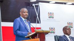 National Treasury CS John Mbadi speaking at KICC on September 9, 2024