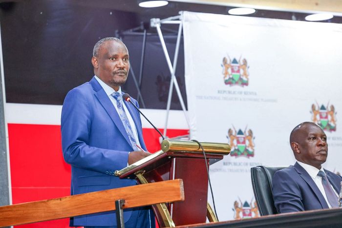 National Treasury CS John Mbadi speaking at KICC on September 9, 2024
