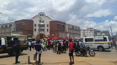 Students in Eldoret, Uasin Gishu during demonstrations against the new university funding model on September 9, 2024