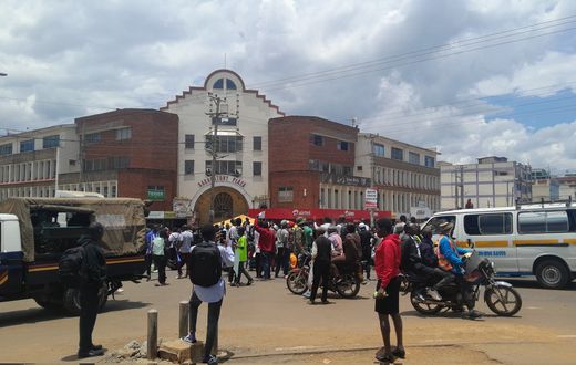 Students in Eldoret, Uasin Gishu during demonstrations against the new university funding model on September 9, 2024