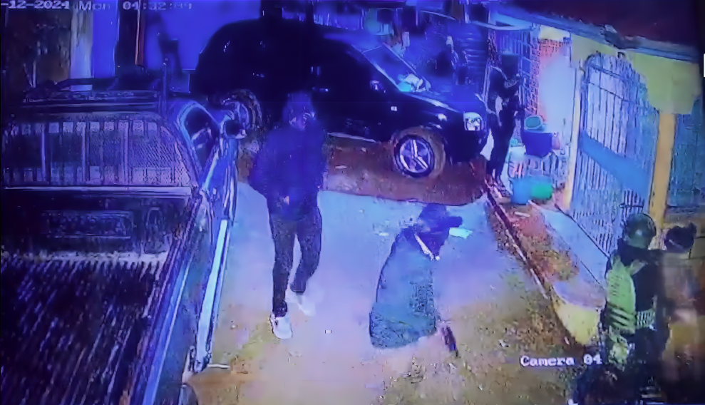 CCTV footage captured the moment the armed individuals, dressed in tactical gear entered the home of Joseph Kimani Machiri the father of David Machiri Kimani
