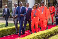 President William Ruto honoured Kenya's 2024 Olympic medalists with substantial cash prizes during a ceremony held at Eldoret State Lodge on Thursday.