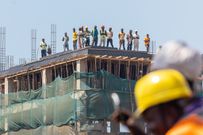 President William Ruto at the Lumumba Estate Affordable Housing Project in Kisumu Central, Kisumu County.