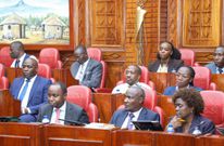 National Treasury and Economic Planning CS John Mbadi during a session of the Senate Committee on Roads, Transportation and Housing