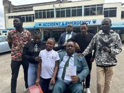 Nuru Okanga when he was discharged from hospital