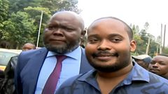 Jimi Wanjigi's son Maina with lawyer Osiemo Wanyonyi