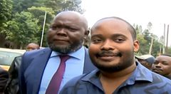 Jimi Wanjigi's son Maina with lawyer Osiemo Wanyonyi