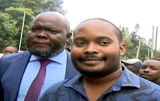 Jimi Wanjigi's son Maina with lawyer Osiemo Wanyonyi