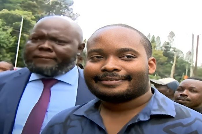 Jimi Wanjigi's son Maina with lawyer Osiemo Wanyonyi