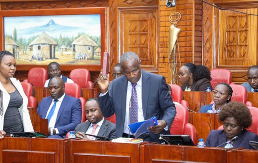 National Treasury and Economic Planning CS John Mbadi during a session of the Senate Committee on Roads, Transportation and Housing