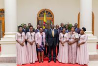 Zabron Singers when they met President William Ruto at State House