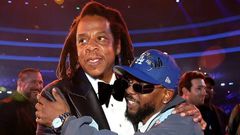 Jay-Z and Kendrick Lamar at the 2023 Grammys