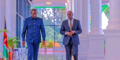 File image of President William Ruto with his deputy Rigathi Gachagua