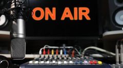 File image of a radio station studio
