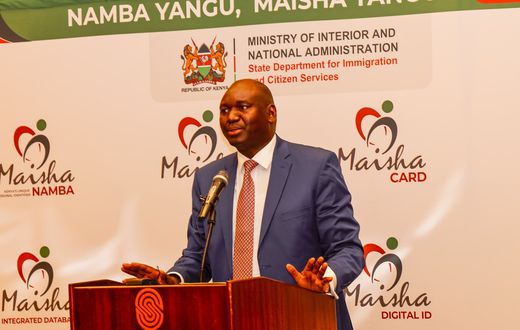Immigration Services Principal Secretary Ammbasador Julius Bitok