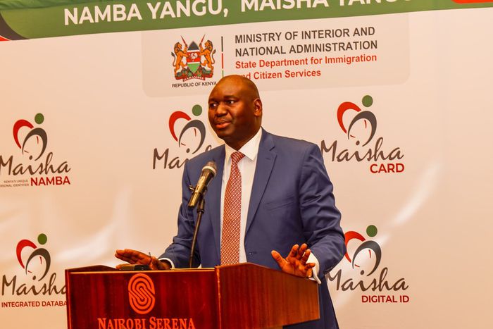 Immigration Services Principal Secretary Ammbasador Julius Bitok