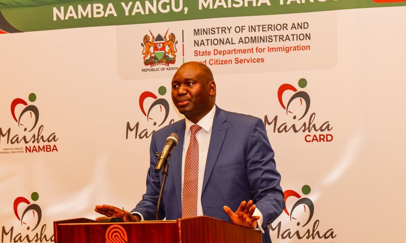 Immigration Services Principal Secretary Ammbasador Julius Bitok