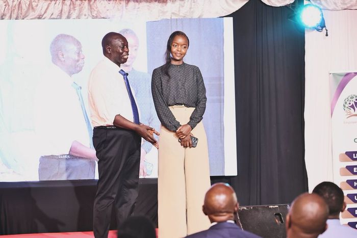 Ivy Chelimo in the company of Deputy President Rigathi Gachagua