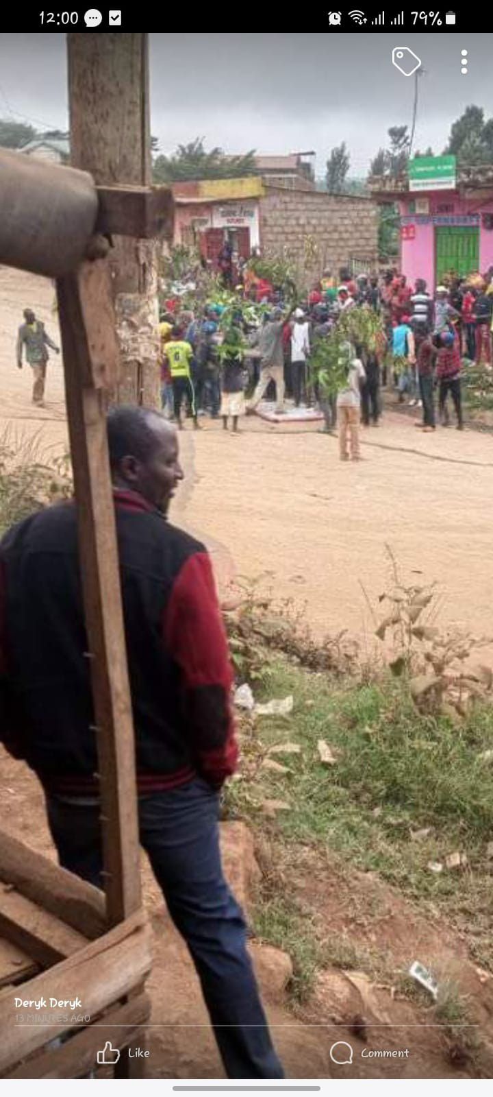 Igoji East residents protests against the Meru Diocese
